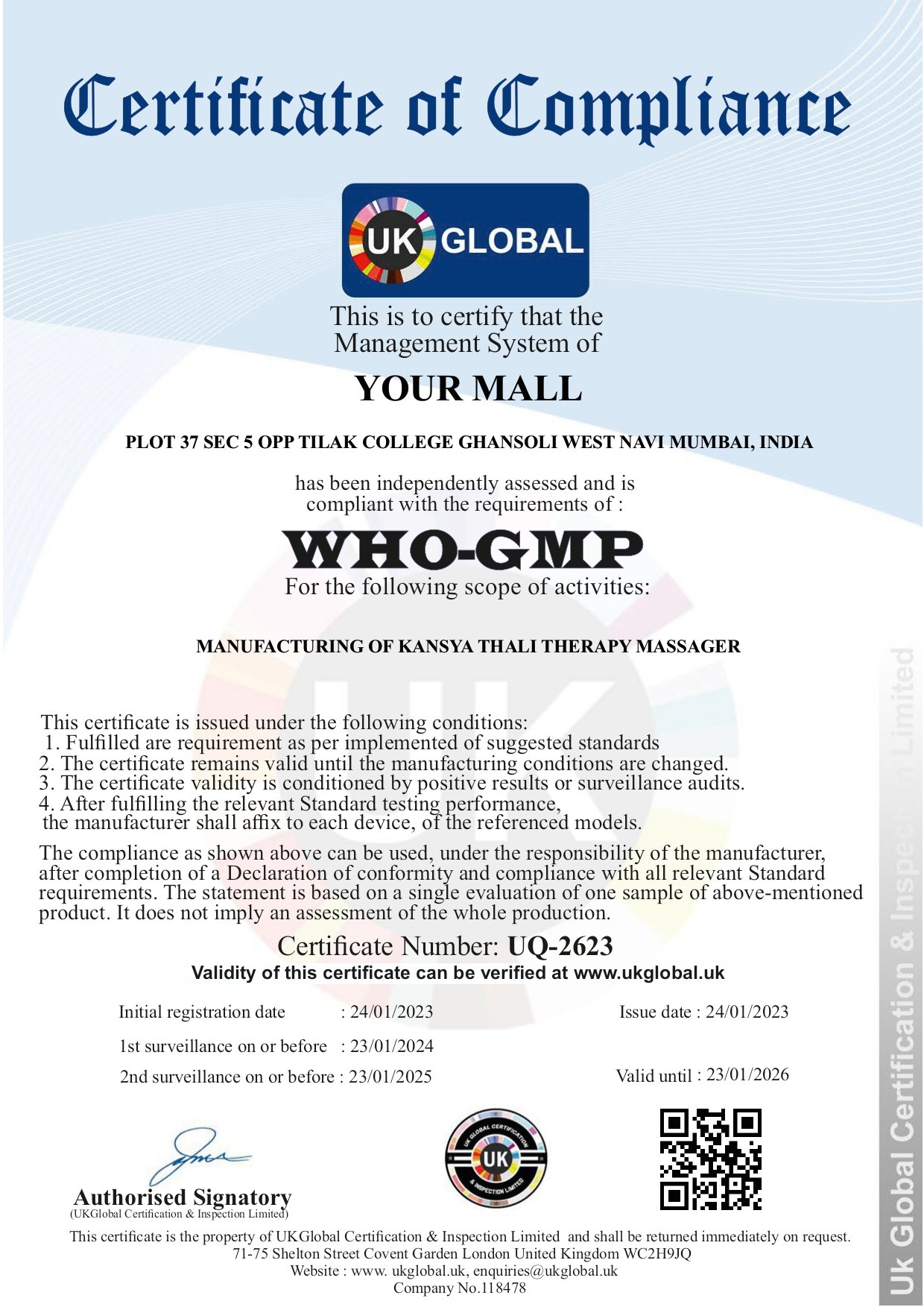 certificate